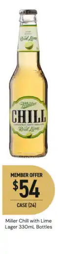Dan Murphy's Miller chill with lime lager bottles offer