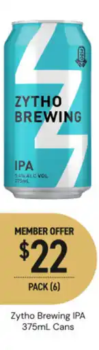 Dan Murphy's Zytho brewing cans offer