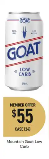 Dan Murphy's Mountain goat low carb offer