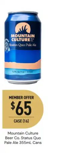 Dan Murphy's Mountain culture beer offer