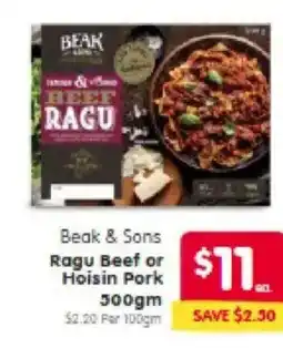 Spar Ragu beef or hoisin pork offer