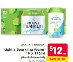 Spar Mount franklin lightly sparkling water offer