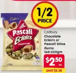 Spar Cadbury chocolate eclairs or pascall wine offer