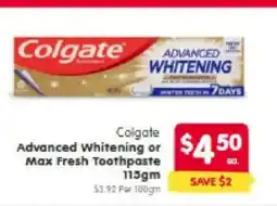 Spar Colgate advanced whitening offer