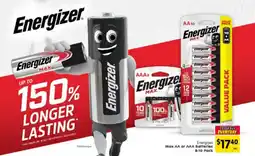 Spar Energizer max aa or aaa batteries offer