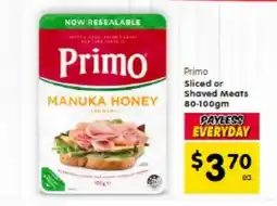 Spar Primo sliced or shaved meats offer
