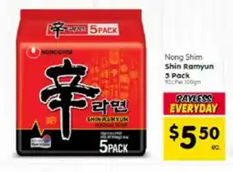 Spar Nong shim shin ramyun offer