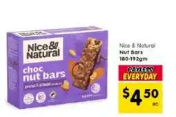 Spar Nice & natural nut bars offer