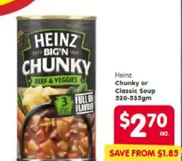 Spar Heinz chunky or classic soup offer