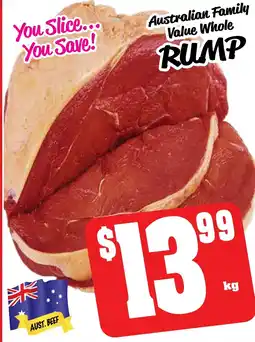 Farmer Jack's Australian family value whole rump offer