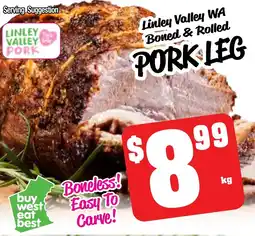 Farmer Jack's Linley valley wa boned & rolled pork leg offer