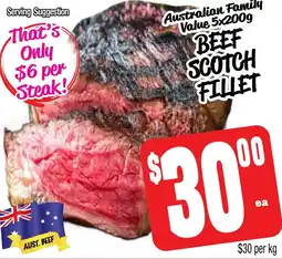 Farmer Jack's Beef beef scotch fillet offer