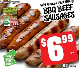 Farmer Jack's Bbq beef sausages offer