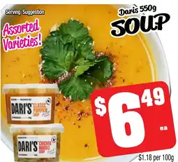 Farmer Jack's Daris soup offer