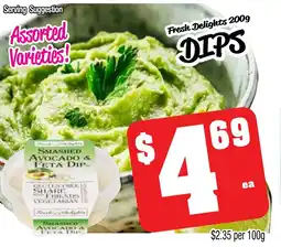 Farmer Jack's Fresh delights dips offer
