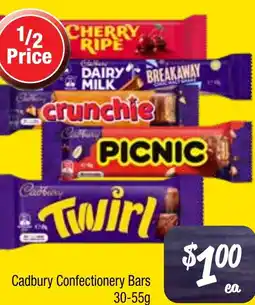 Farmer Jack's Cadbury confectionery bars offer