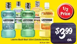 Farmer Jack's Listerine mouth wash offer
