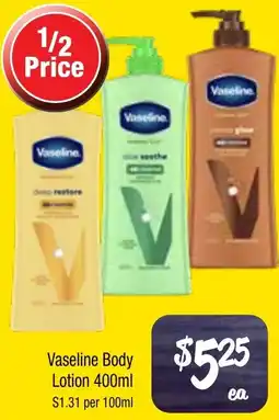 Farmer Jack's Vaseline body lotion offer