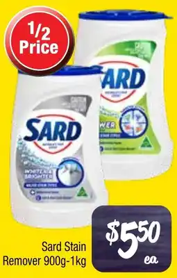 Farmer Jack's Sard Stain Remover offer