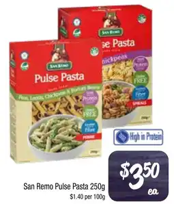Farmer Jack's San remo pulse pasta offer