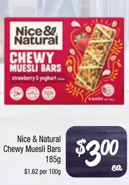 Farmer Jack's Nice & natural chewy muesli bars offer