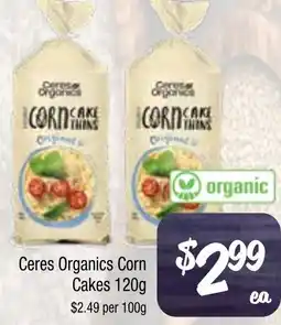 Farmer Jack's Ceres Organics Corn Cakes offer