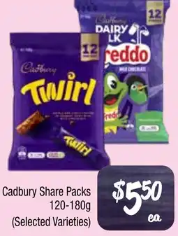 Farmer Jack's Cadbury Share Packs (Selected Varieties) offer