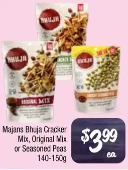Farmer Jack's Majans Bhuja Cracker Mix, Original Mix or Seasoned Peas offer