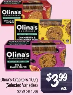 Farmer Jack's Olina's Crackers (Selected Varieties) offer