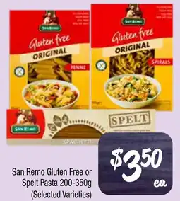Farmer Jack's San Remo Gluten Free or Spelt Pasta (Selected Varieties) offer