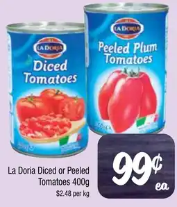 Farmer Jack's La Doria Diced or Peeled Tomatoes offer