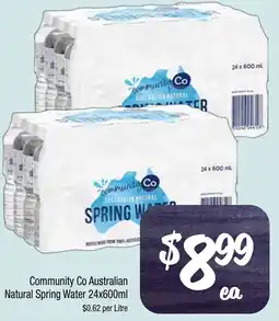 Farmer Jack's Community Co Australian Natural Spring Water offer