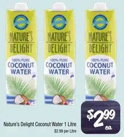 Farmer Jack's Nature's Delight Coconut Water offer