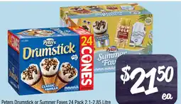 Farmer Jack's Peters Drumstick or Summer Faves 24 Peters Drumstick or Summer Faves 24 Pack 2.1-2.85 Litre offer