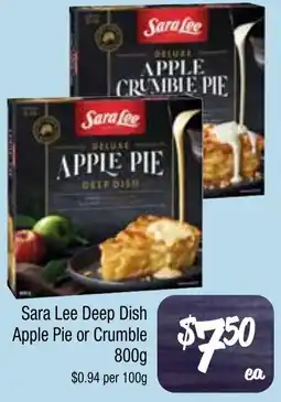 Farmer Jack's Sara Lee Deep Dish Apple Pie or Crumble offer