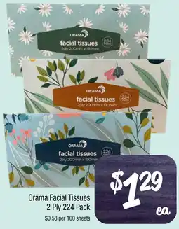 Farmer Jack's Orama Facial Tissues 2 Ply 224 Pack offer