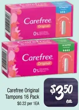 Farmer Jack's Carefree Original Tampons 16 Pack offer