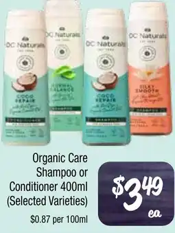 Farmer Jack's Organic Care Shampoo or Conditioner (Selected Varieties) offer