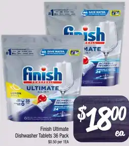 Farmer Jack's Finish Ultimate Dishwasher Tablets 36 Pack offer