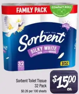 Farmer Jack's Sorbent Toilet Tissue 32 Pack offer