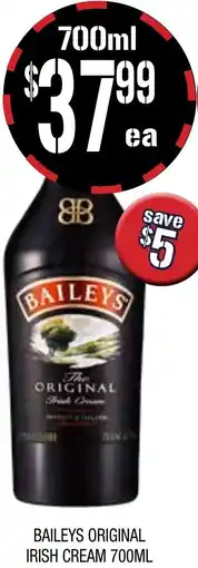 Farmer Jack's Baileys original irish cream offer