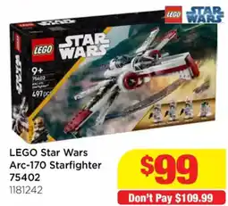 Mr Toys LEGO Star Wars Arc-170 Starfighter offer