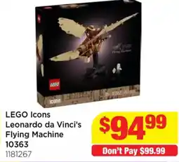 Mr Toys LEGO Icons Leonardo da Vinci's Flying Machine offer