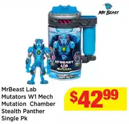 Mr Toys MrBeast Lab Mutators W1 Mech Mutation Chamber Stealth Panther Single Pk offer