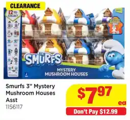Mr Toys Smurfs 3" Mystery Mushroom Houses Asst offer