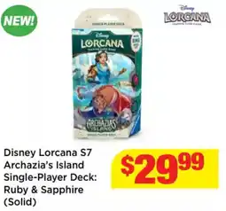 Mr Toys Disney Lorcana S7 Archazia's Island Single-Player Deck: Ruby & Sapphire (Solid) offer