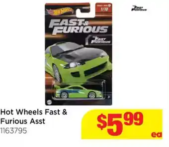 Mr Toys Hot Wheels Fast & Furious Asst offer