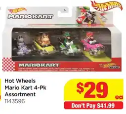 Mr Toys Hot Wheels Mario Kart 4-Pk Assortment offer