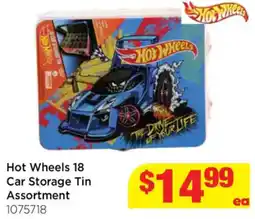 Mr Toys Hot Wheels 18 Car Storage Tin Assortment offer