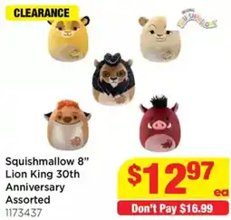 Mr Toys Squishmallow 8" Lion King 30th Anniversary Assorted offer